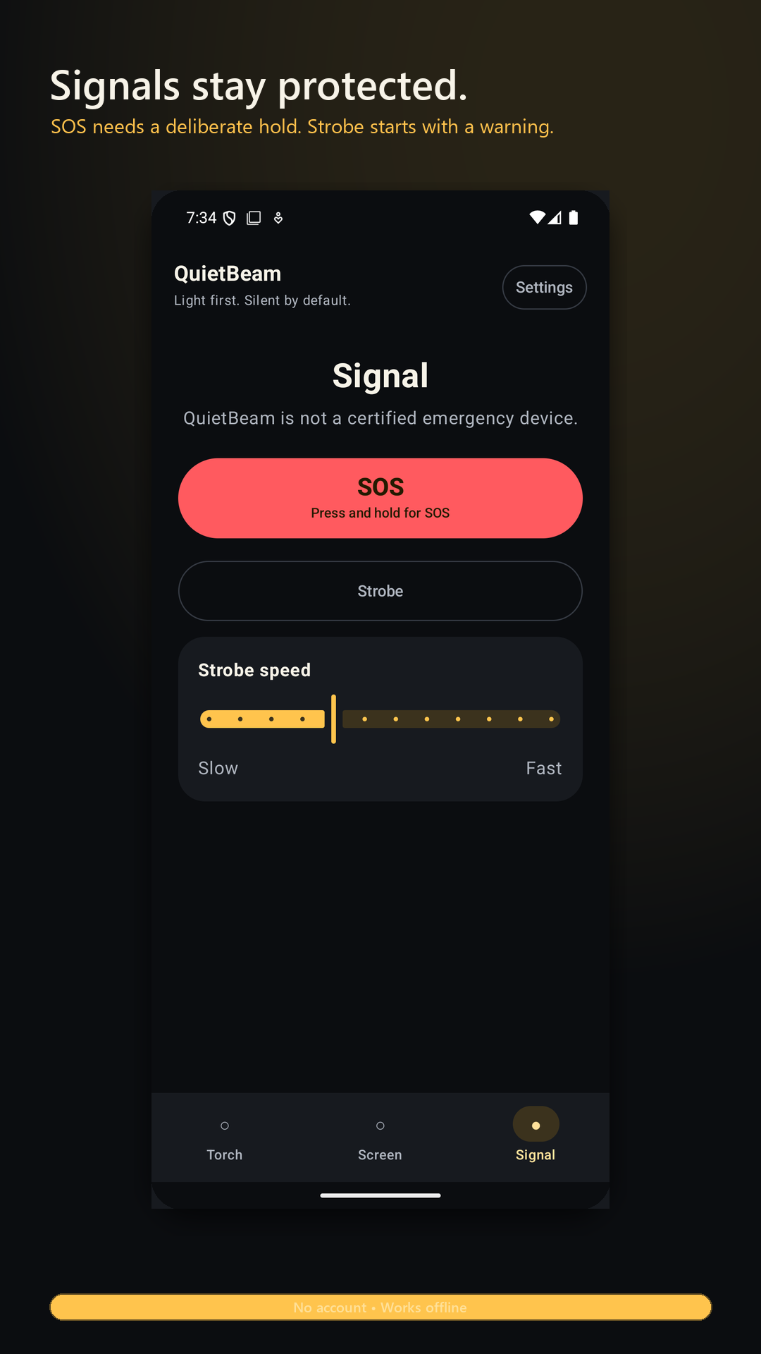 Protected signal mode