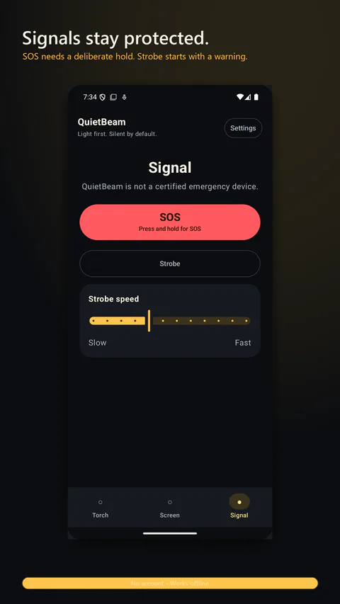 QuietBeam - Protected signal mode